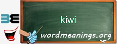 WordMeaning blackboard for kiwi